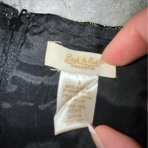 Black and Gold Paisley Tube Top - Picture 2 of 3